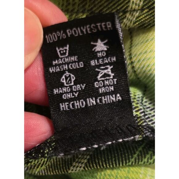 Dixxon Flannel Co “Arsenic Poison Series” Plaid Shirt 3XL Lime Black Limited Ed - Picture 6 of 9